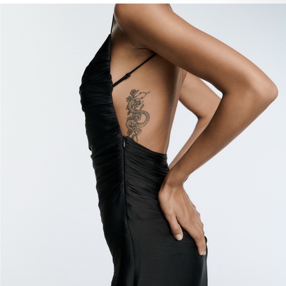 NWT - Zara Draped Midi Dress, S - Picture 5 of 5